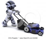 434080-Royalty-Free-RF-Clipart-Illustration-Of-A-3d-Robot-Pushing-A-Lawn-Mower.jpg